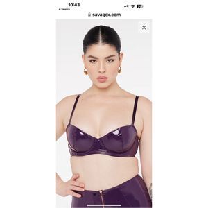 Savage X Fenty Leather tease bra